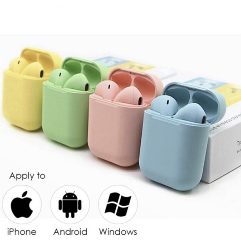 Headset Bluetooth ipods  i12 macaron. - Headset bluetooth i12 warna