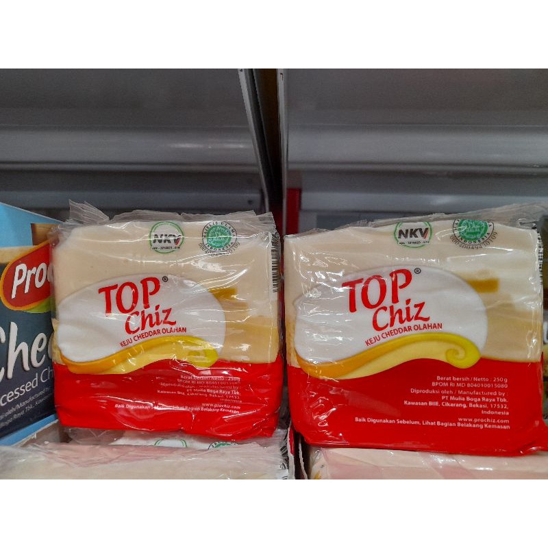 

TopChiz 250gr -TopChiz 250gr - Cheese (Keju Cheddar by Prochiz)