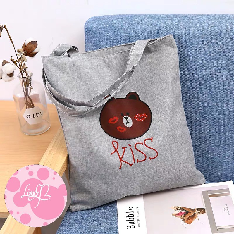 Tas Kanvas Besar - Tas Totebag Fashion Terbaru Import