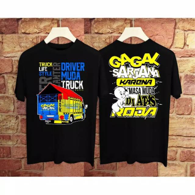 Fourfashion - Kaos Pria / Kaos Distro Truck Gagal Sarjana Casper FN001 FF