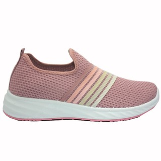 Klensia Sport Shoes  Sepatu  Sneakers  Wanita  Tanpa Tali  Pink 