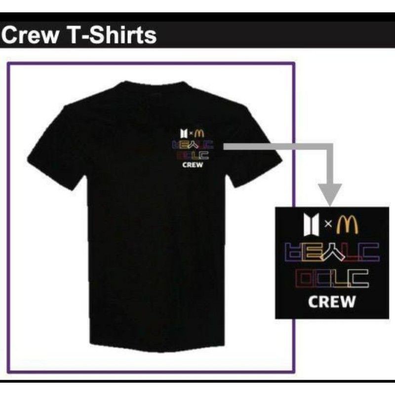 T shirt BTS x MCD Crew Army [Free gift]