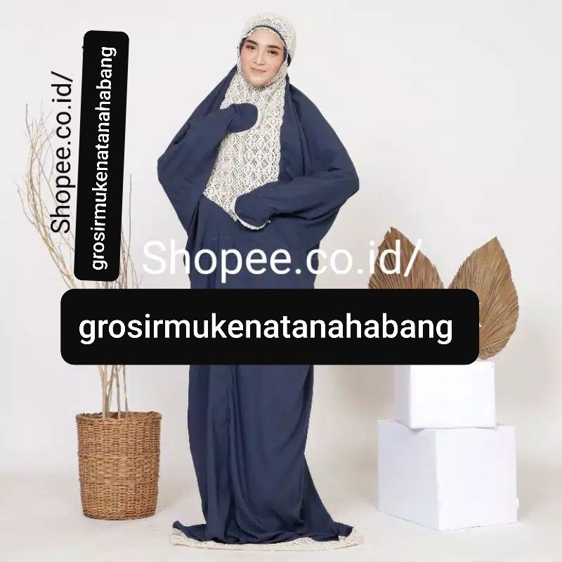 mukena terusan katun mikro