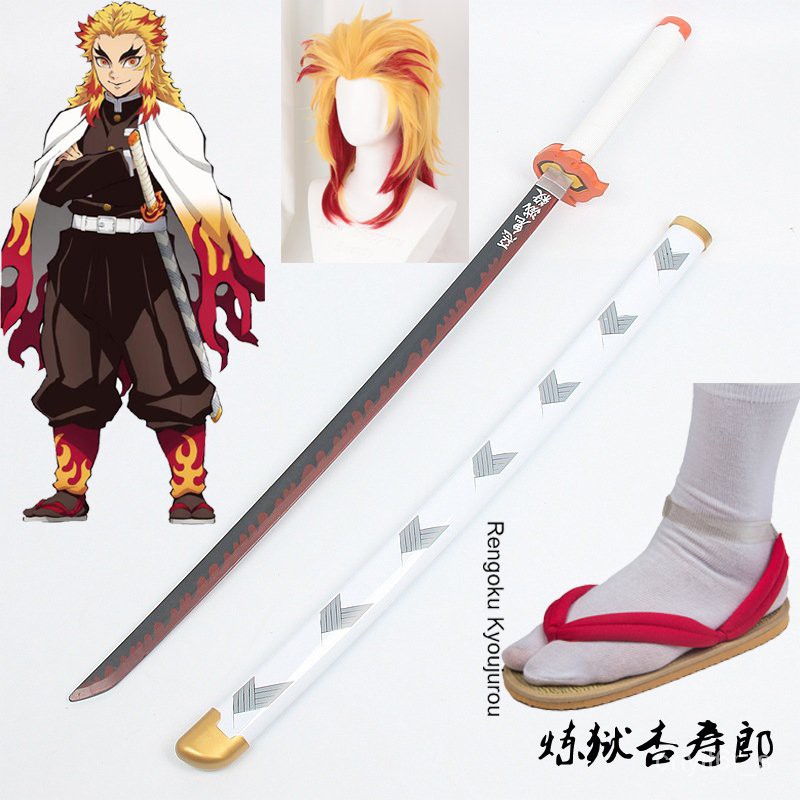 Anime Demon Slayer: Kimetsu no Yaiba Cosplay Rengoku Kyoujurou Sword Shoes Men Costume Kimetsu no Ya