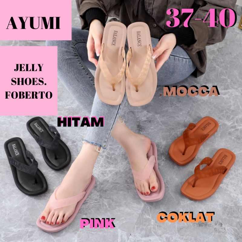 ( COD ) SANDAL SENDAL JELLY JELLYSHOES JEPIT TALI BENING CEWE CEWEK WANITA IMPOR IMPORT KOREA MURAH