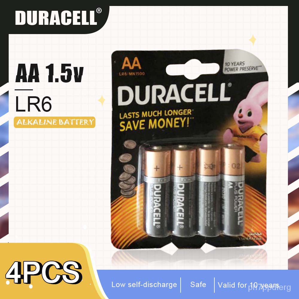 4PCS New Original 1.5V DURACELL AA LR6 Alkaline Battery For Electric Toothbrush Toys Flashlight Remo