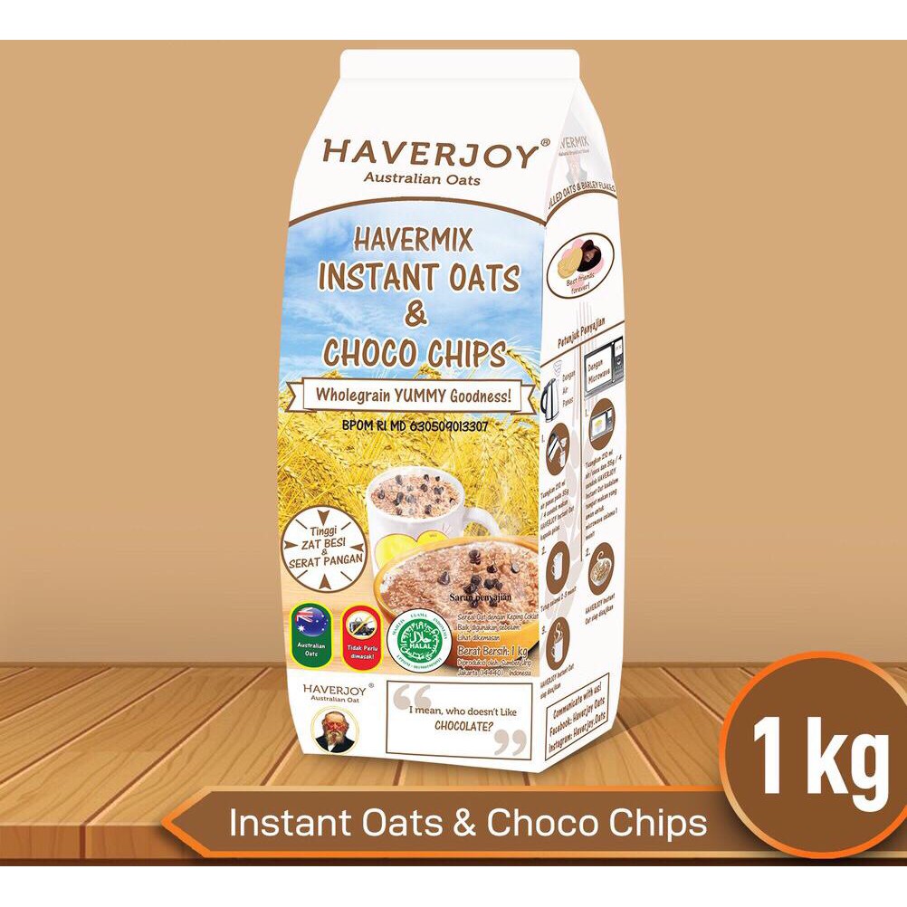 

W2fit Haverjoy Havermout Instant & Choco Chips 1KG / Havermix Oats