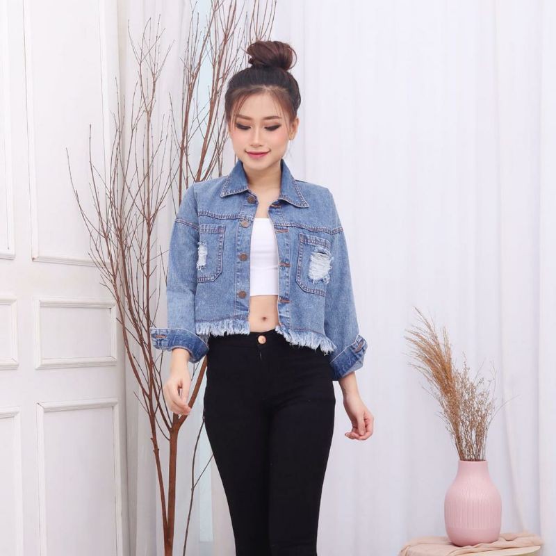 JAKET JEANS WANITA NIRINA ACID