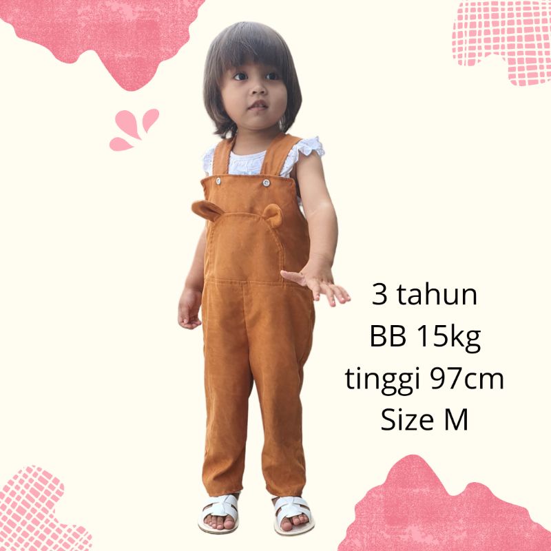 Overal Anak Coduroy 2-4 tahun Laurakidshop