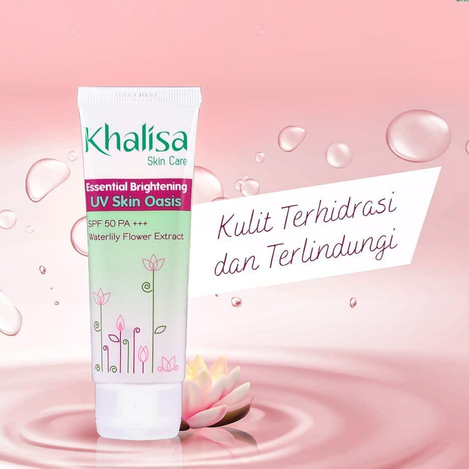 ORIGINAL Khalisa Essential Brightening UV Skin Oasis 40gr / Sunscreen Wajah / Sun Screen Muka / Tabir Surya / Mencerahkan / LEDI MART