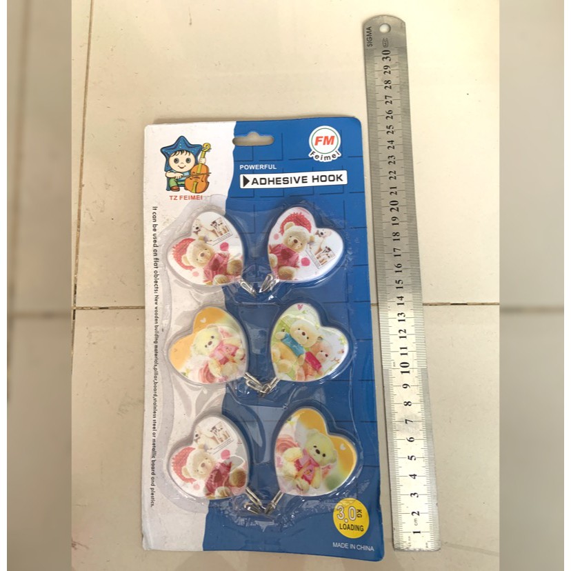 KAPSTOK TEMPELAN DINDING - KAPSTOK LOVE - KAPSTOK BEAR - 6IN1