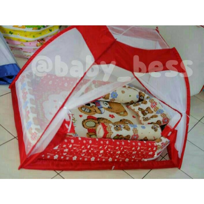 Bayi-Kelambu- 1Set Kasur Bayi Tenda. Kasur Bayi Kelambu. Bantal Guling -Kelambu-Bayi.