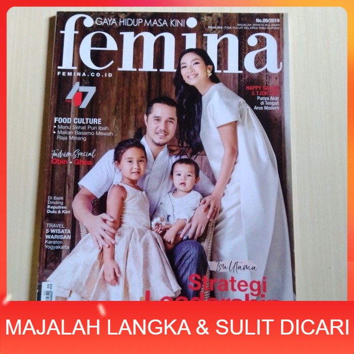 Majalah FEMINA No.9 Th.2019 HAPPY SALMA & TJOK GUS Langka