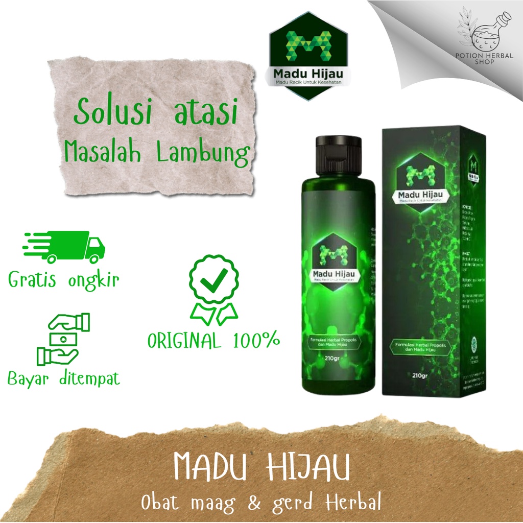 Jual Madu Hijau M Original Herbal Obat Maag Gerd Asam Lambung Kronis Kembung Masuk Angin 6706