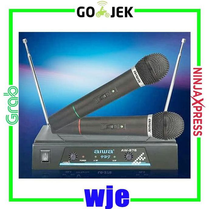 promo Mic Double Wireless Aiwa AW 500 G diskon