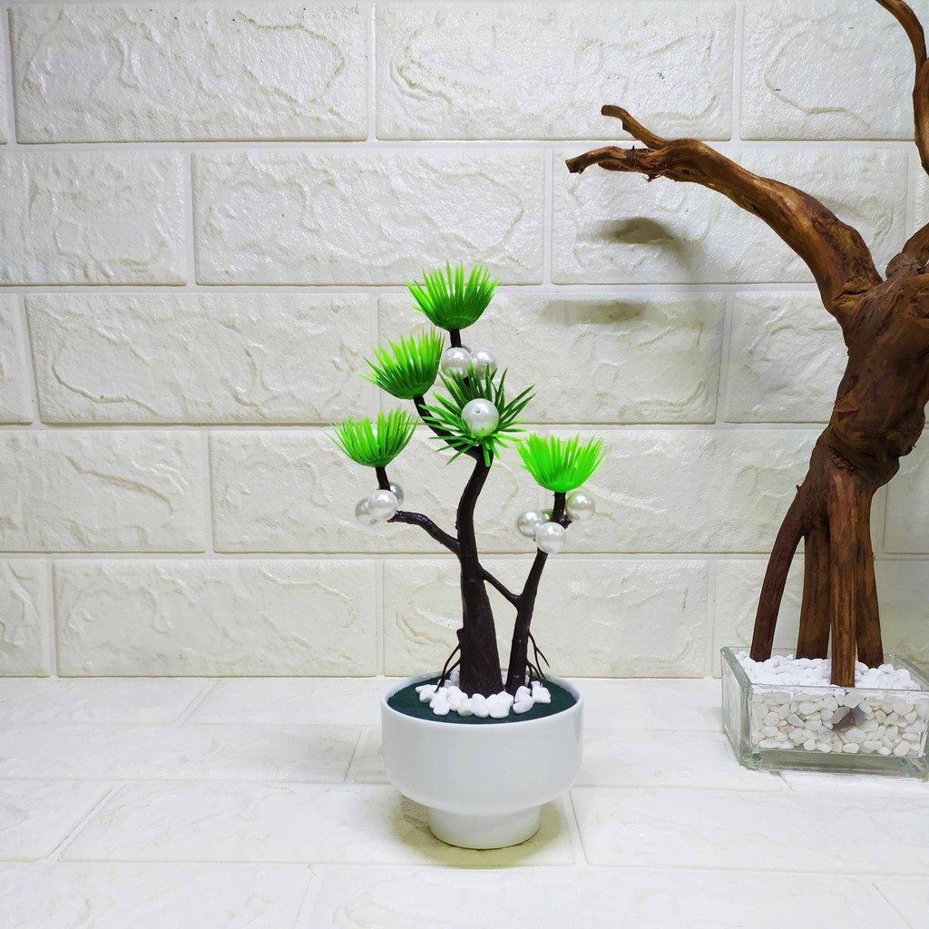 Pajangan KAKTUS MUTIARA - Vas Keramik Pajangan imitasi Dekorasi Cantik