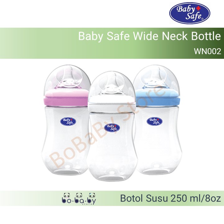 Botol Susu Bayi Baby Safe Wide Neck Bottle 250ml WN002/WN05/WN30 Babysafe