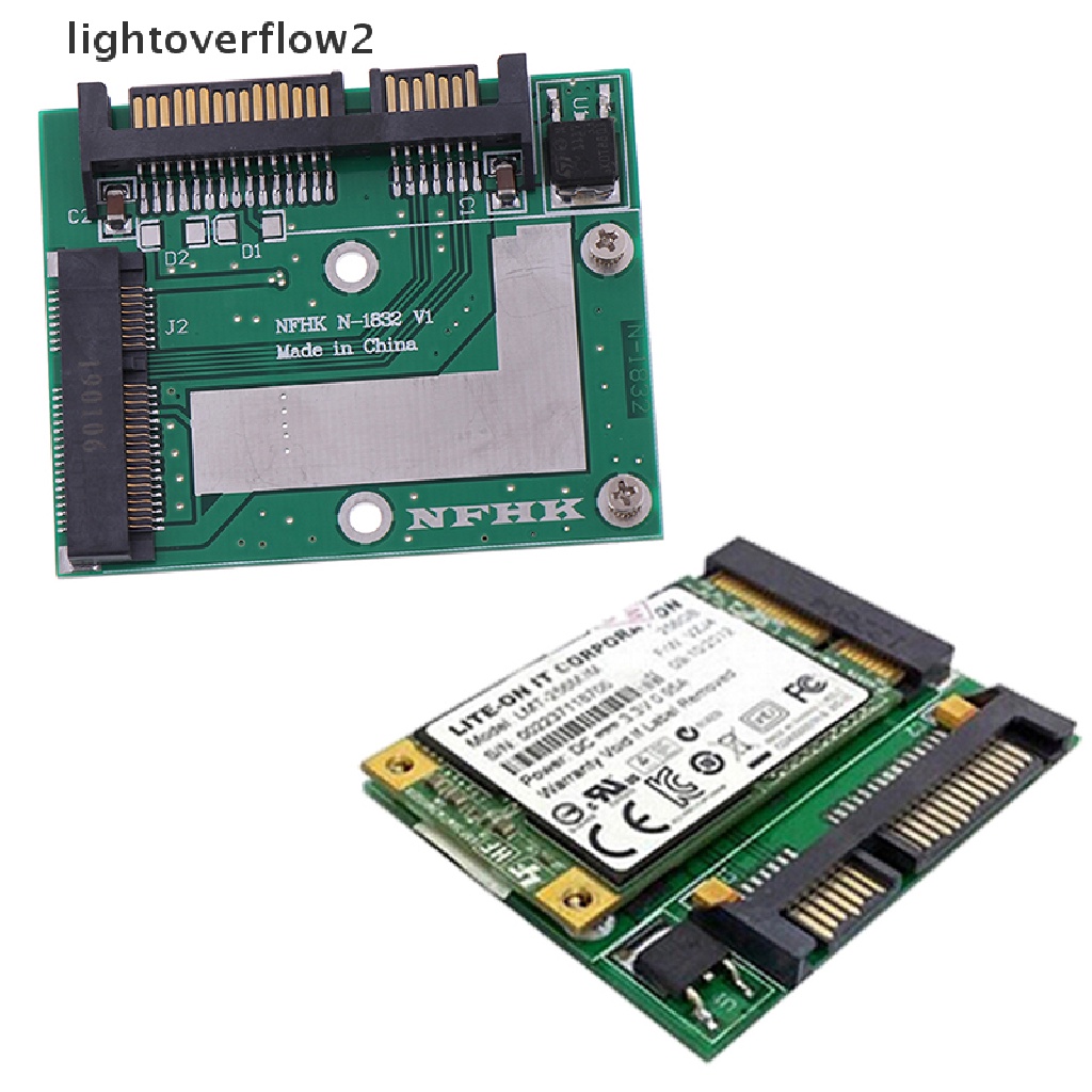 (Light2) Modul Adapter Konverter Msata Ssd Ke Sata 6.0gps 2.5