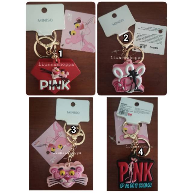 Gantungan Kunci Pink Panther Miniso - Pink Panther Pendant