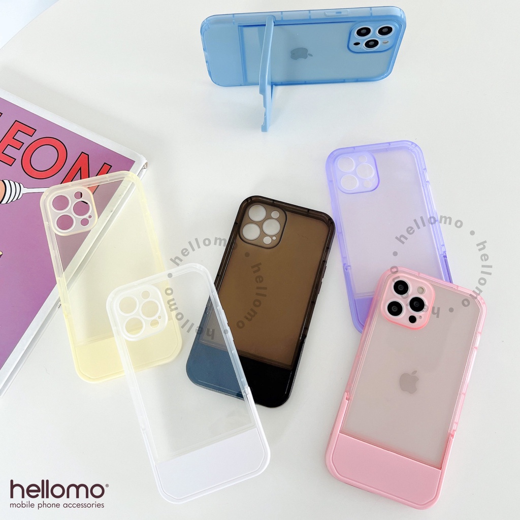 (2) Case iPhone Stand Phone Casing Softcase Holder Invisible Bangku