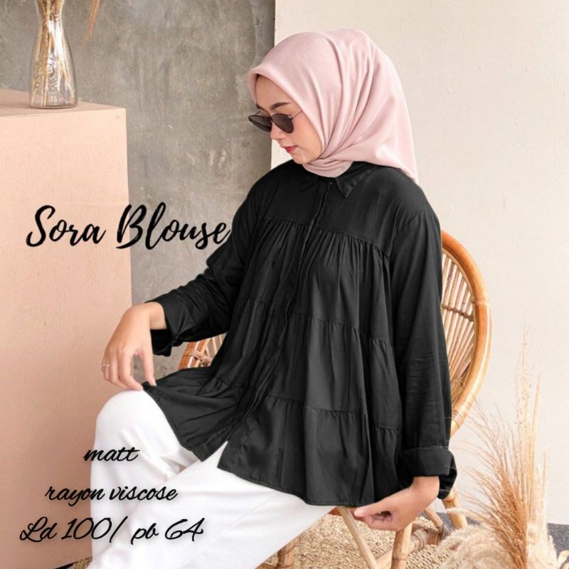 SORA BLOUSE ATASAN WANITA RAYON VISCOSE