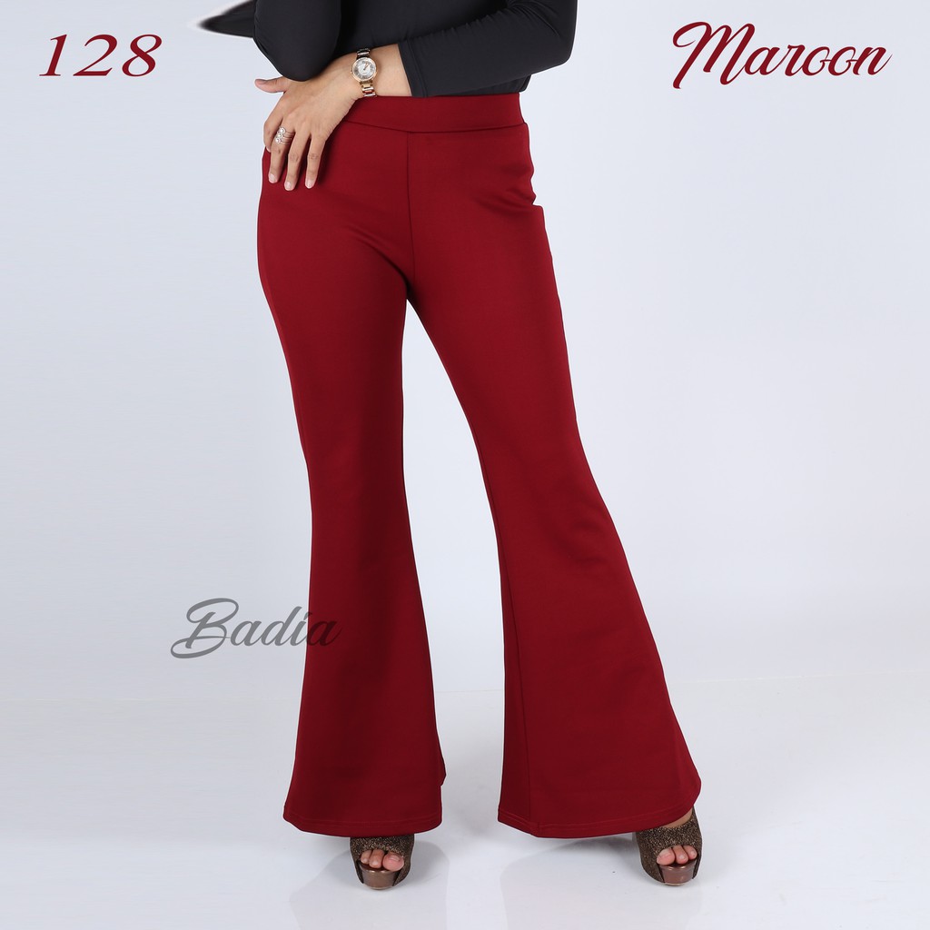 celana cutbray highwaist palazzo scuba shireen lingkar kaki lebar kembang tinggi wanita premium