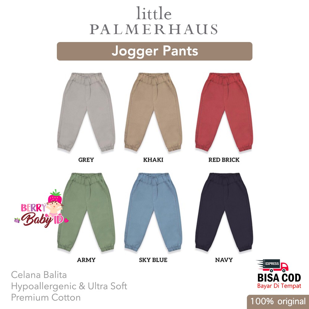 Little Palmerhaus Jogger Pants Celana Bayi Anak Jogger Berry Mart