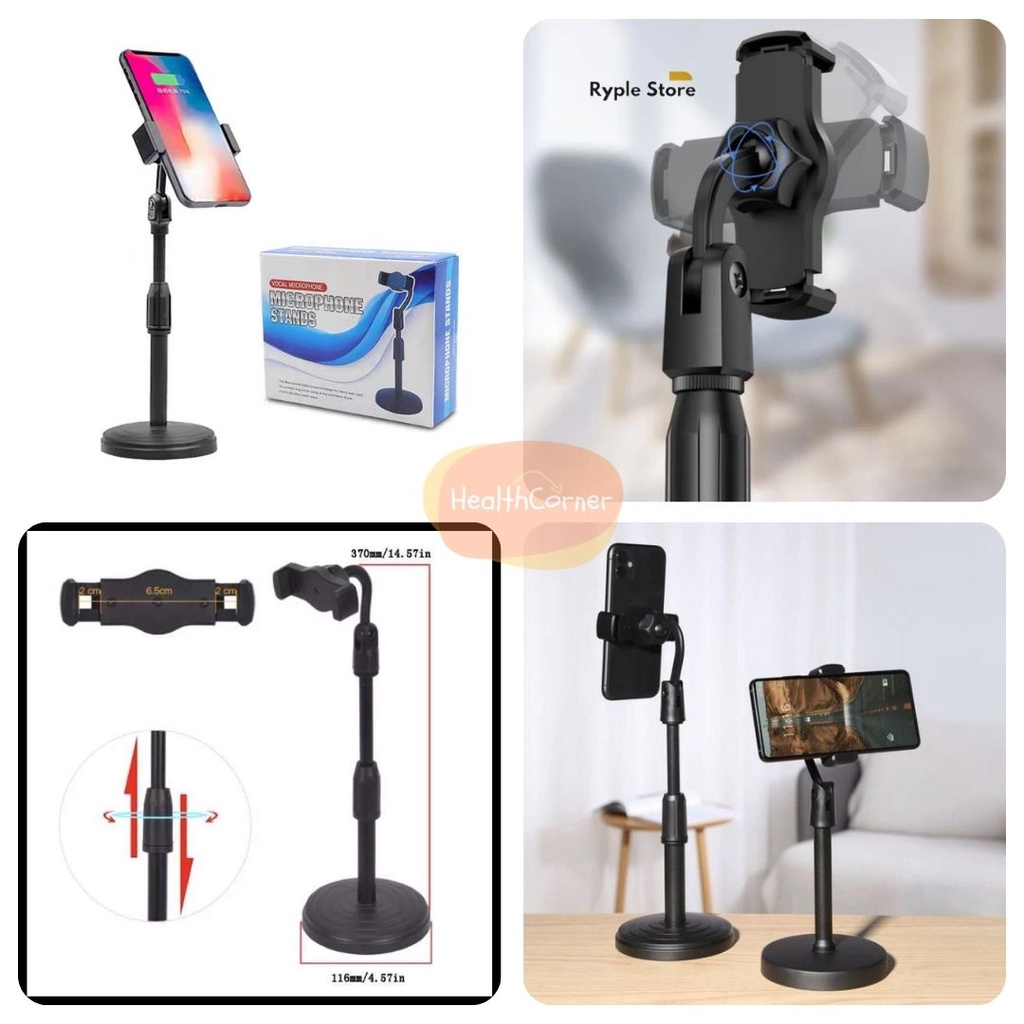 Desktop Stand For Mobile Phone Stand Holder HP / Holder Handphone Adjustable / Holder Stabilitas 360 Universal TRIPOD - WARNA RANDOM