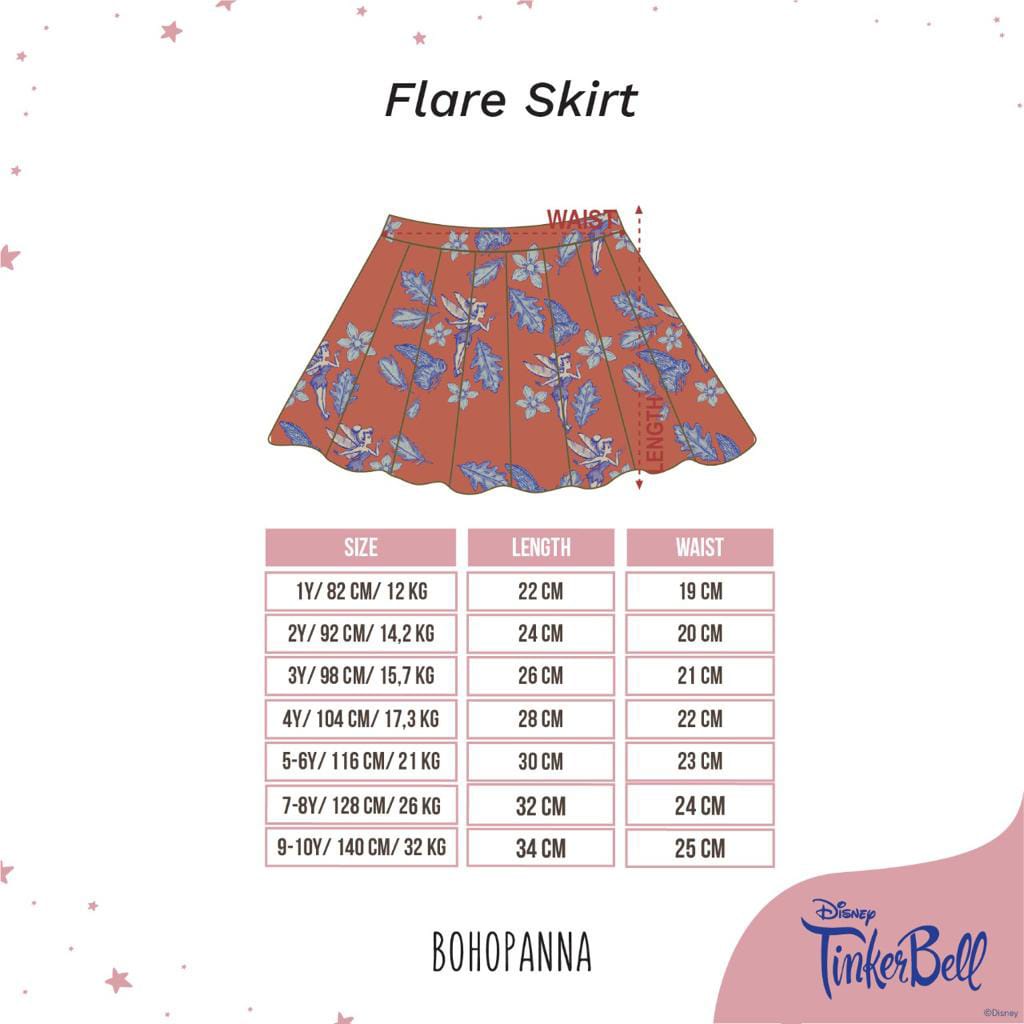 BOHOPANA | BOHO | BOHO PANNA FLARE SKIRT | ROK POLOS DAN MOTIF | ROK ANAK PEREMPUAN | ROK MOTIF DAN POLOS