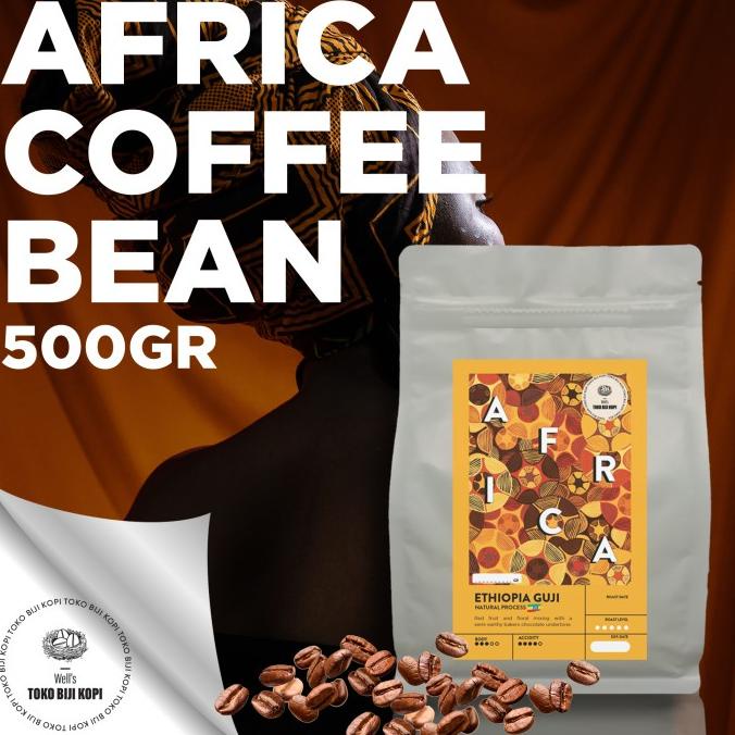 

KOPI ARABIKA ETHIOPIA GUJI NATURAL COFFEE ROASTED - 500 GRAM