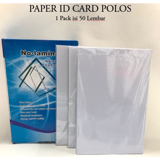 

BAHAN ID CARD / PVC KERTAS ID CARD 1 PAK ISI 50 PC UKURAN A4 PRINTABLE CARD