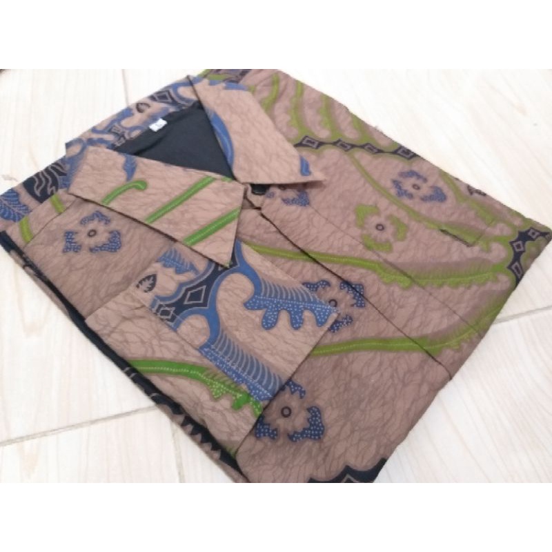 batik hijau LINTANG kemeja batik pria lengan panjang terbaru ORIGINAL BY SM BATIK