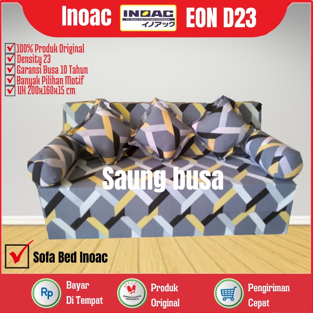 Sofabed Inoac EON D23 Light Green Uk 200x160x15 Cm Garansi Busa 10 Tahun