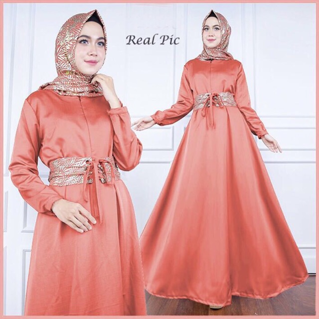 gamis dress gaun pesta muslimah