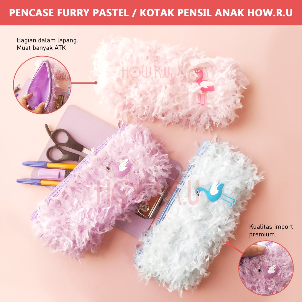 HOW.R.U | Pencase / Kotak Pensil / Tempat Alat Tulis Anak Lucu Untuk Sekolah