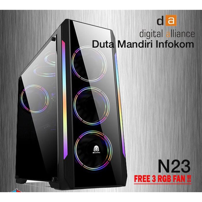 Digital Alliance DA N23 Gaming Case - Tempered Glass ATX Gaming Case