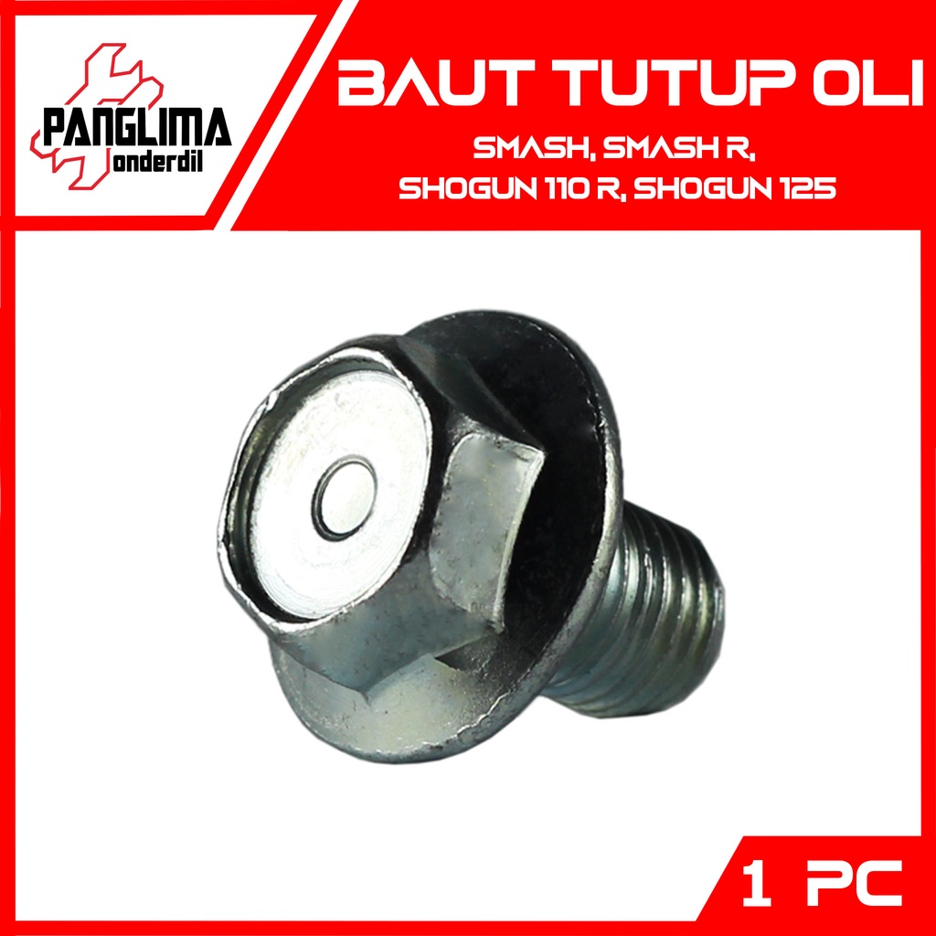 Baut Tutup Oli Mesin Bawah M10X15 - 10x15 Suzuki Smash & Smash R-New & Shogun 110 R-Kebo New & Shogu