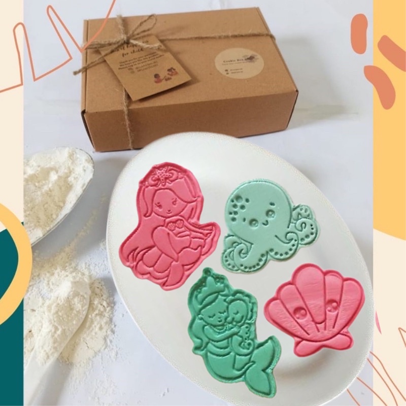 

cookies kit diy Mermaid under Sea | Diy cookies kit | cookies box kit diy | cookies decoration | cookies hampers ultah | cookies goodiebag ultah | menghias cookies set