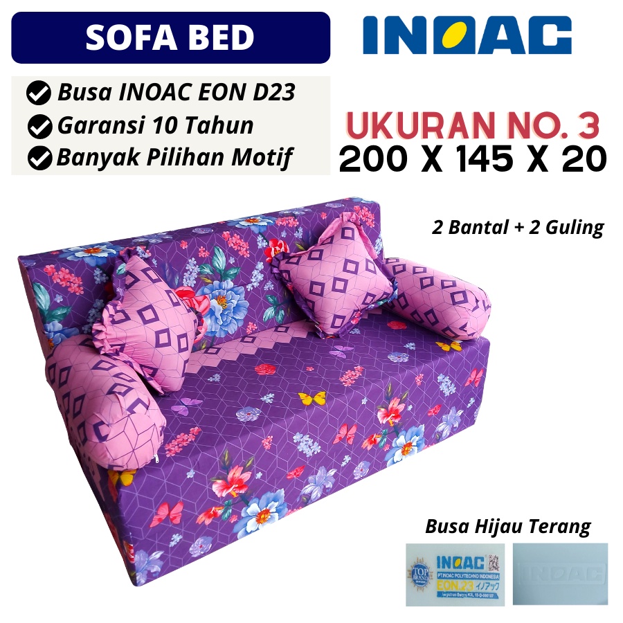 SOFABED INOAC Nomor 3 Ukuran 200X145X20 Garansi 10 Tahun