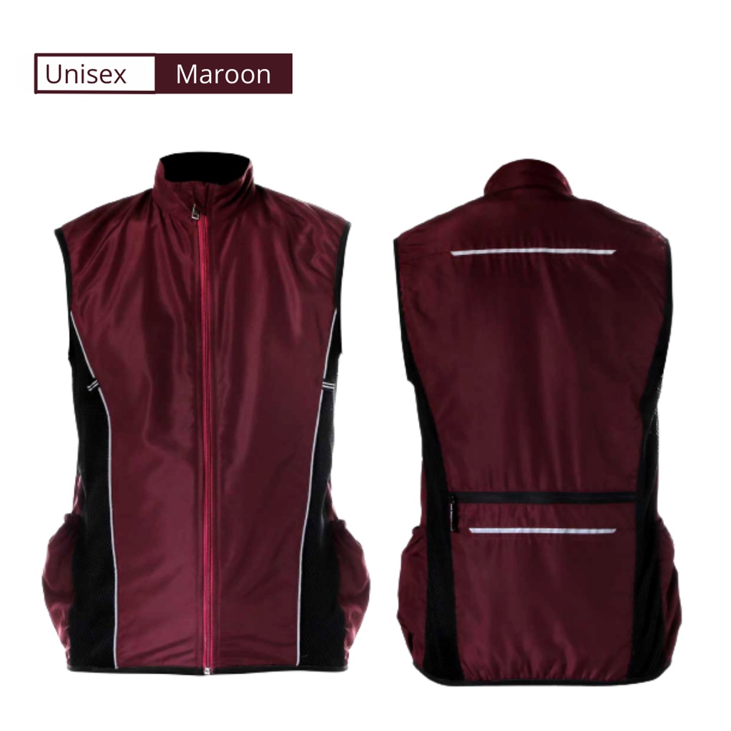 Rompi Unisex Parasut Wanita Pria Vest Olahraga Running dan Sepeda