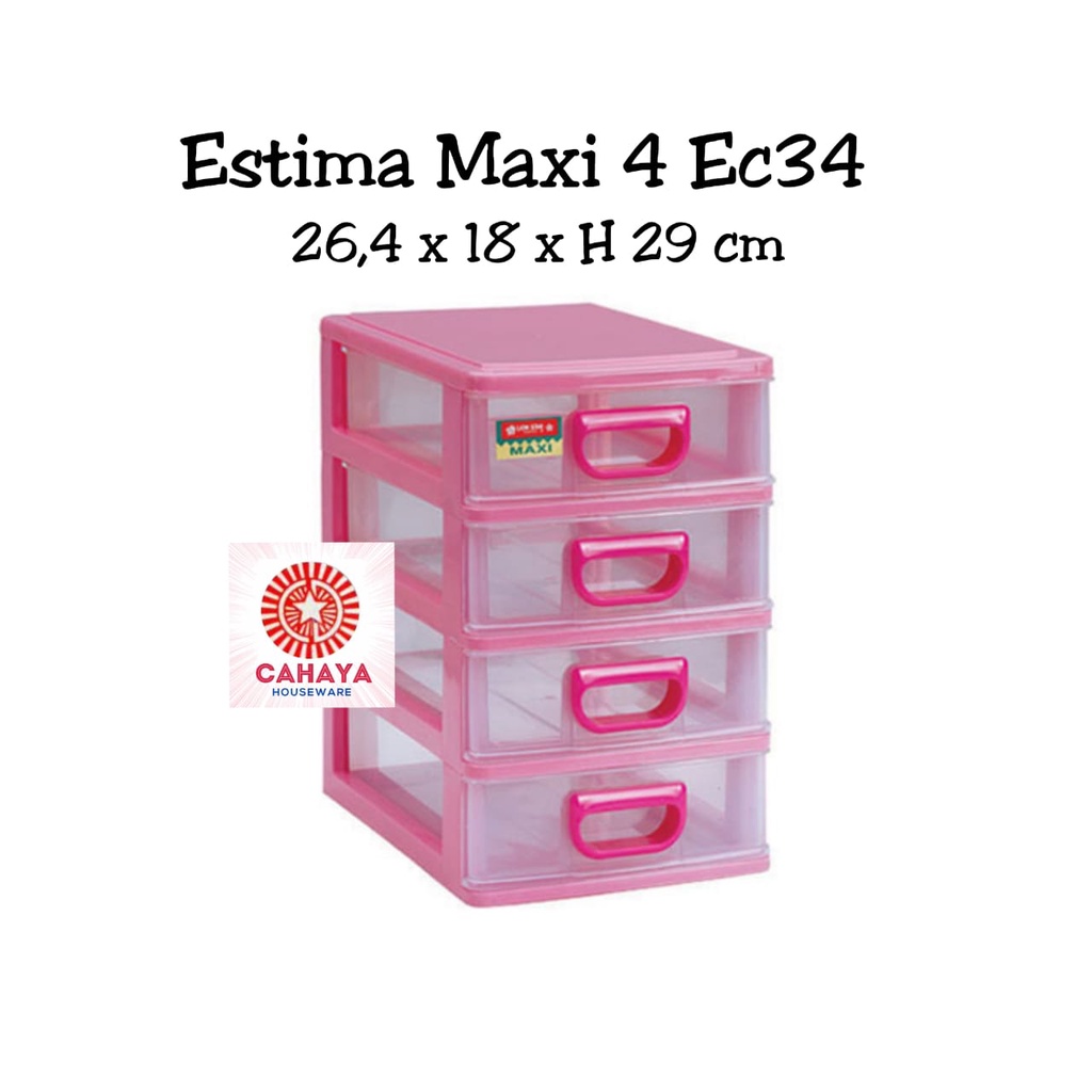 LION STAR Estima Maxi S4 EC-34/ Laci Susun 4/ Laci Aksesoris/ Laci ATK/ Office Laci/ Rak Office/ Rak