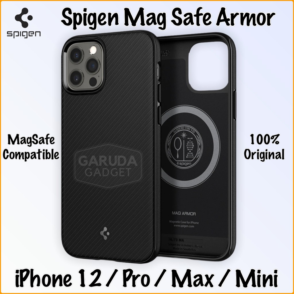 case iphone 12 pro max 12 mini spigen magarmor casing cover magsafe original soft silicone new