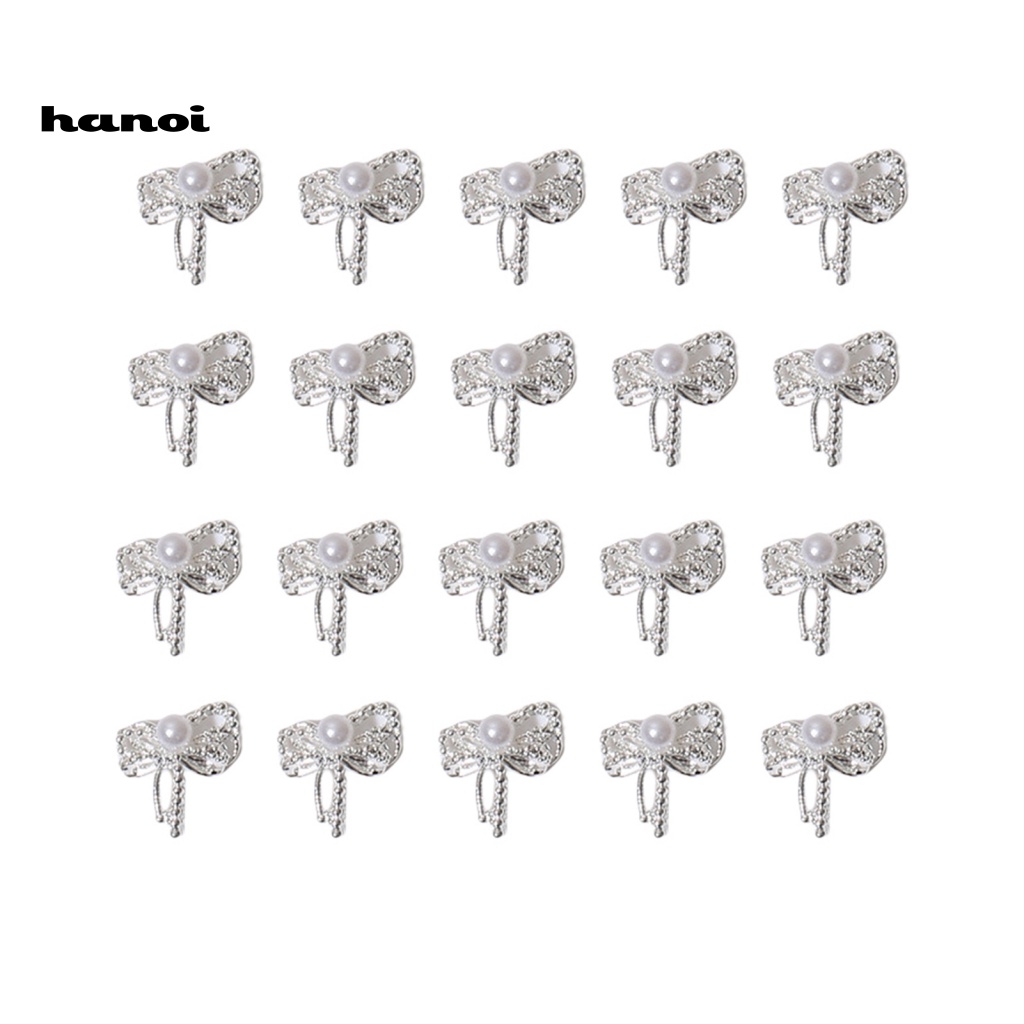 Han 20Pcs / Set Charms Ornamen Hati 3D Untuk Dekorasi Nail Art