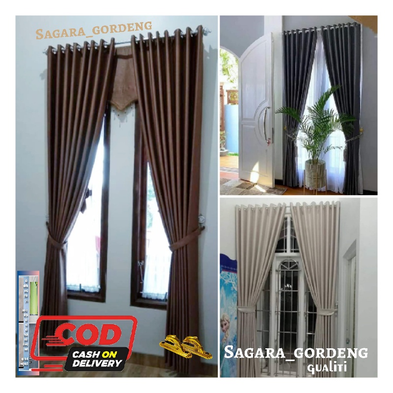 Gorden Blackout Import Polos Premium Abu Coklat Kuning Pink Hijau Merah Ungu