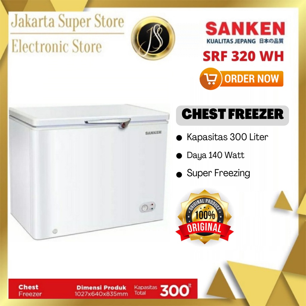 SANKEN CHEST FREEZER SRF 320 WH