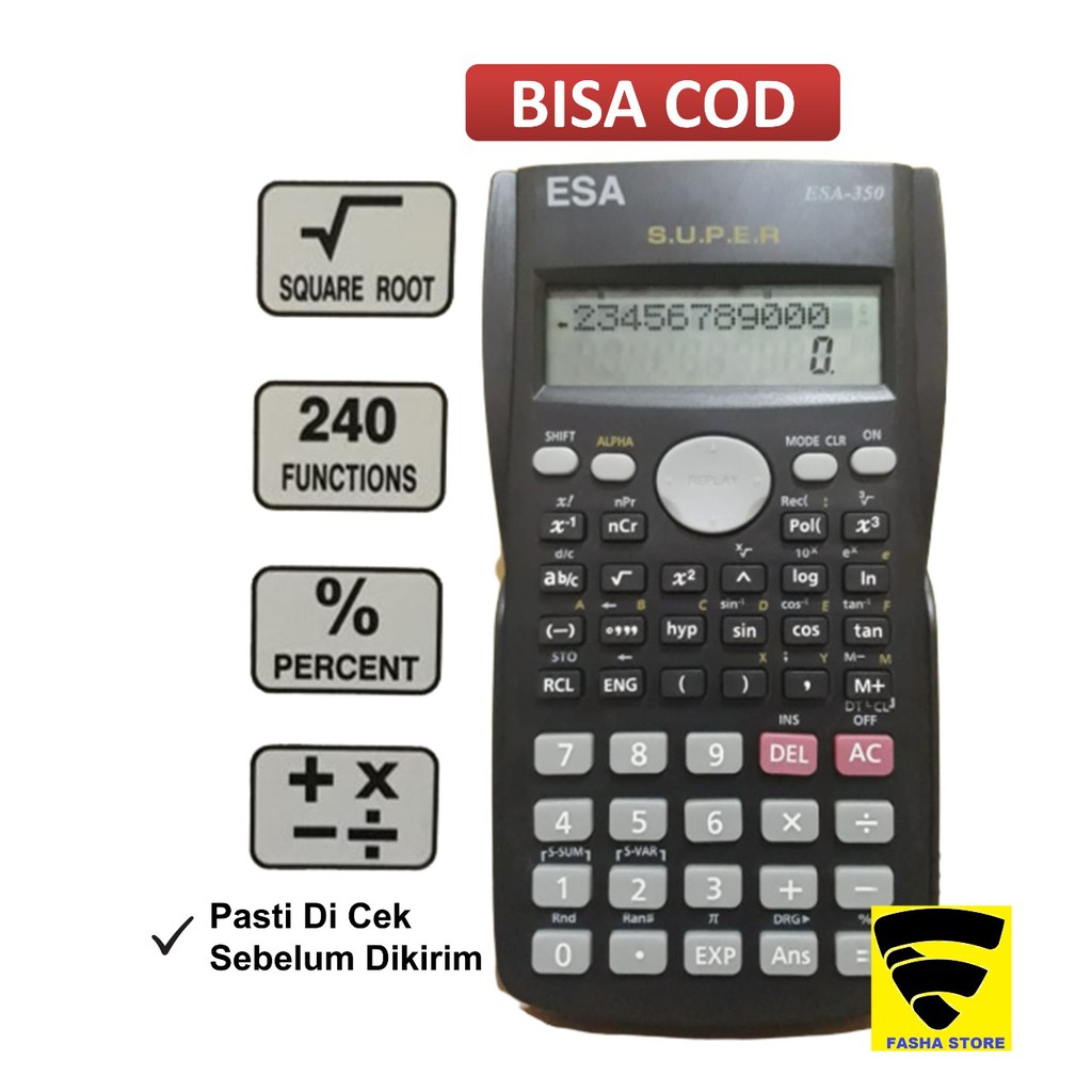 

TERBARU!!! Kalkulator Jualan / Sekolah / Scientifik / Fisika / Kimia / Matematika Esa Fx 350 ms