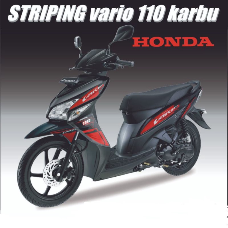 Decal Striping Sticker Honda Vario 110 Karbu , Stiker List Body Motor Vario Lama / sticker skotlet m