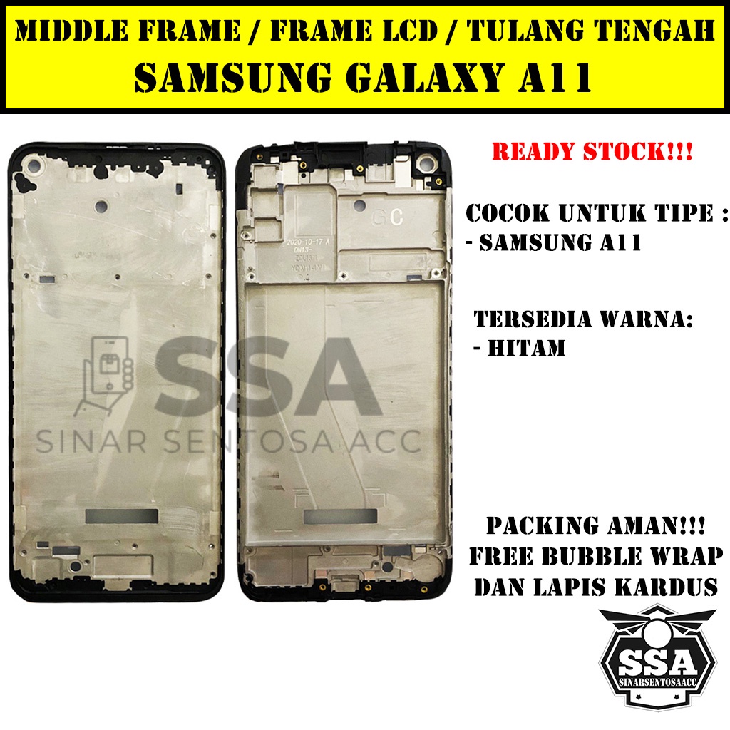 Tulang Tengah Middle Frame LCD Samsung Galaxy A11 Original 100% Tulang Casing Bezel Bezzel Bazel Handphone HP Ori Original Awet Murah A 11