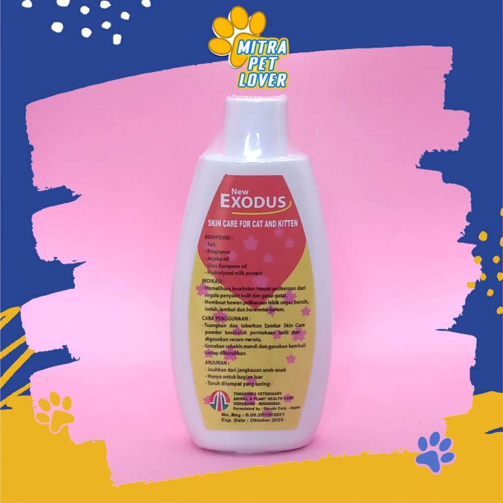 BEDAK KUCING - EXODUS TALK POWDER BUBUK ANTI FLEA KUTU CAPLAX TICK CAT 100 GRAM ORIGINAL PET ANIMAL PLANTS HEALTHCARE AND VETERINARY TAMASINDO OBAT PERAWATAN KESEHATAN DAN VITAMIN TUMBUHAN TANAMAN HIAS TERNAK HEWAN BINATANG PELIHARAAN MITRAPETLOVER