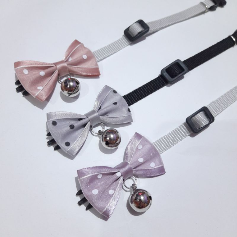 Kalung Kucing Pita Lonceng Polkadot by Miaw Miaw